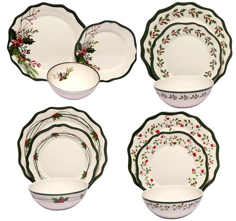 Christmas Holly Melamine Dinnerware Sets Christmas Wikii