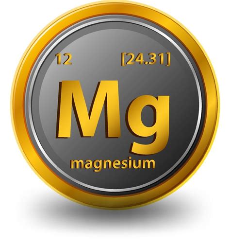 Magnesium Chemical Element Chemical Symbol With Atomic Number And
