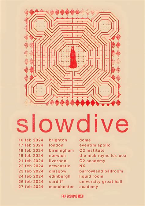 Slowdrive Everything Is Alive 2024 Uk Tour Poster