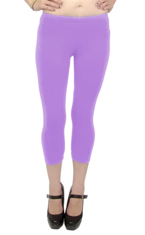 Vivian S Fashions Capri Leggings Cotton Misses Size Lavender 4X