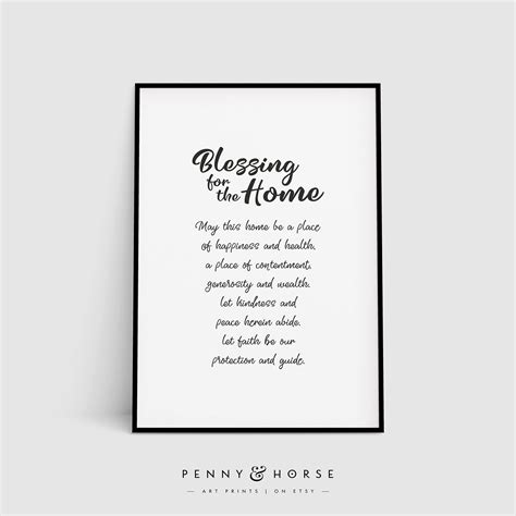 Bless Your Home Script Print New Home Blessing Sign Modern Etsy Uk