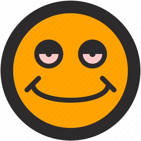 Emoji Expressions Happy Mellow Roundettes Smiley Stoned Icon