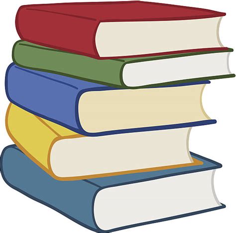 Cartoon Of A Stack Of Books Clip Art Vector Images And Illustrations