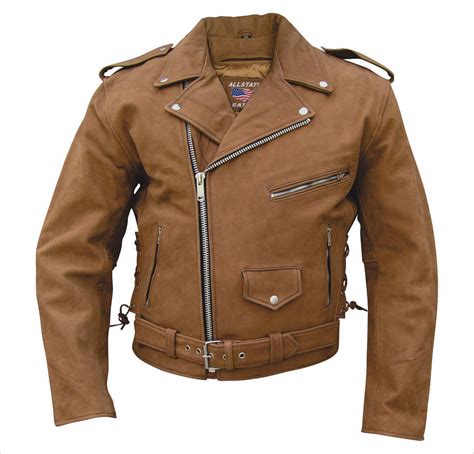 Mens Classic Brown Buffalo Style Leather Motorcycle Jacket Mlsj05