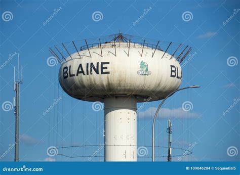 Blaine Water Tower Maintenance Editorial Stock Image Image Of Painted