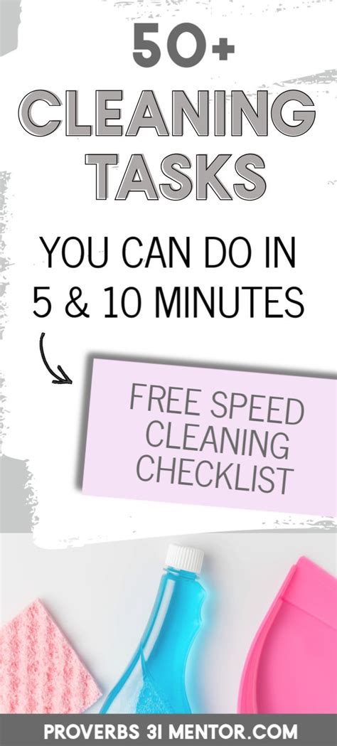 50 Cleaning Tasks You Can Do In 5 And 10 Minutes Speed Cleaning