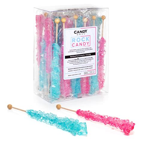 Buy Light Blue And Pink Rock Candy Crystal Sticks Indiv Wrapped Cotton Candy Cherry