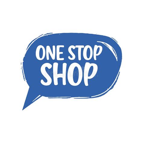 One Stop Shop Icon Isolated On White Background Stock Vector