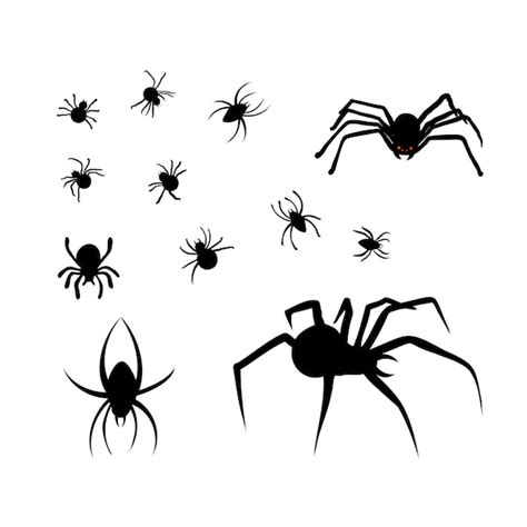 Premium Vector Spider Silhouette Collection Elements For Halloween