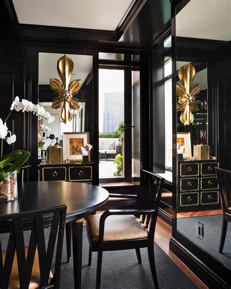 Dining In Black And Gold Interiors By Color