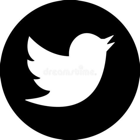 Twitter Bird Logo Realistic Social Media Icon Logotype Editorial Image