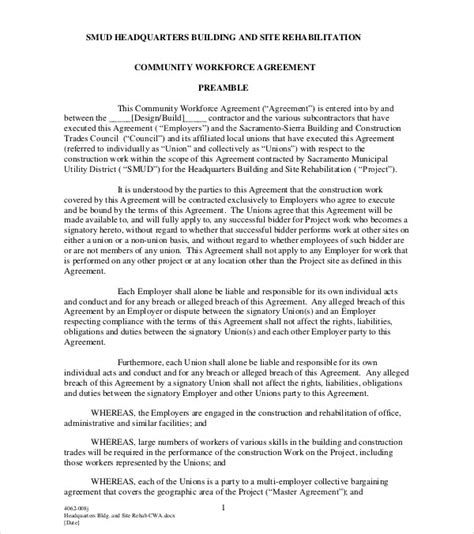 Workforce Agreement Format How To Create Pdf