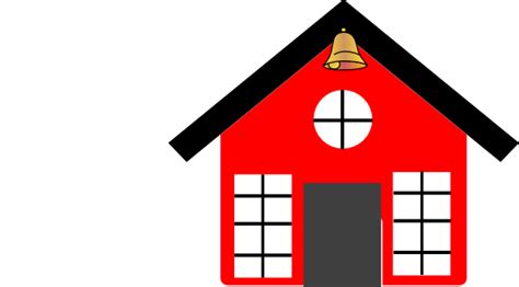 Red School House With Bell Clip Art At Vector Clip Art