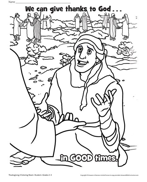 Jesus Heals Lepers Coloring Page