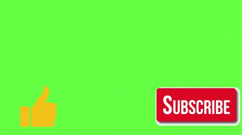 Subscribe And Like Button Animation Green Screen Youtube