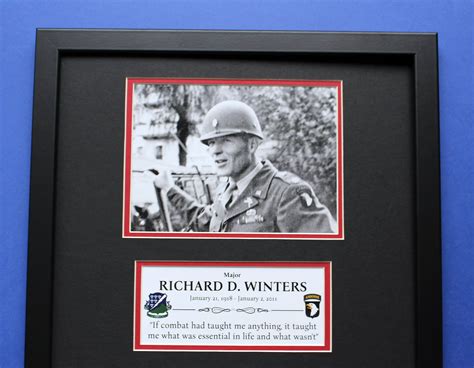Richard Winters Autograph Framed Display Band Of Brothers Ww2 Etsy