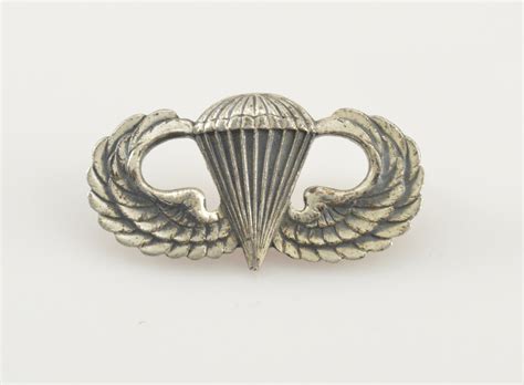 9g Solid Silver Us Army Airborne Ranger Jump Wings Parachute Badge