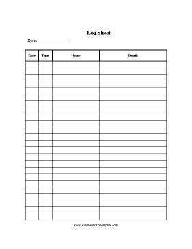 simple customizable log sheet   small