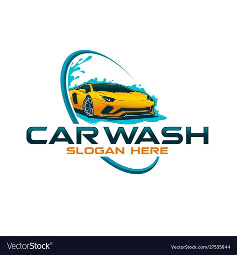 Car Wash Logo Template Royalty Free Vector Image