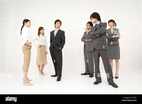 Business People Glaring At Each Other Stock Photo Alamy