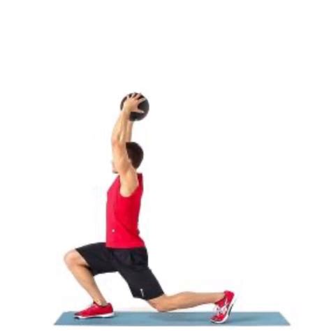 Overhead Lunges W Medicine Ball By Coneisha Ware Exercise How To