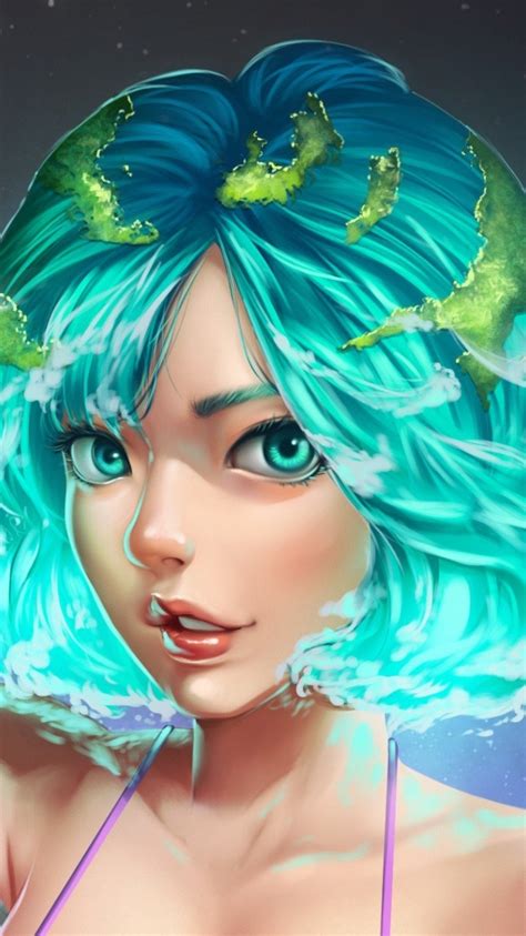 Anime Characters With Teal Hair Art Dash
