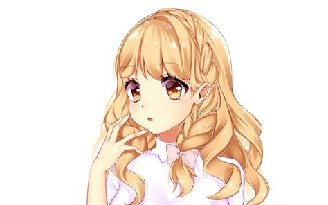 Download 1680x1050 Wallpaper Blonde Beautiful Eyes Anime