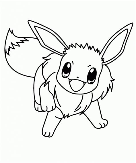 Cute Pokemon Eevee Drawings Sketch Coloring Page