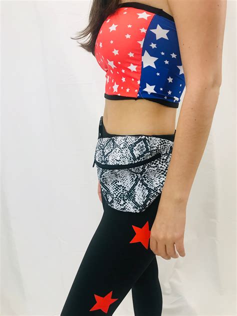 Red And Blue Split Stars Tube Top