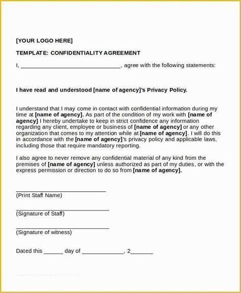 3 necessary components of an nda. Free Nda Template Of Non Disclosure Agreement Template ...