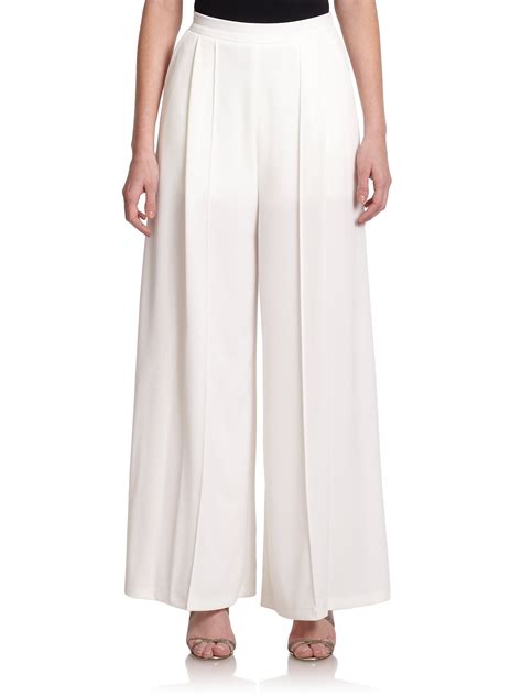 Lyst Abs By Allen Schwartz Pleated Palazzo Pants In White