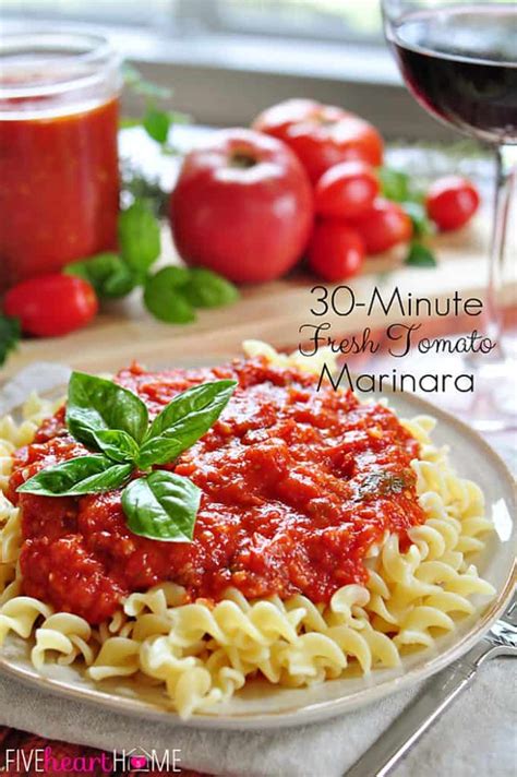 30 Minute Marinara Sauce With Fresh Tomatoes Fivehearthome
