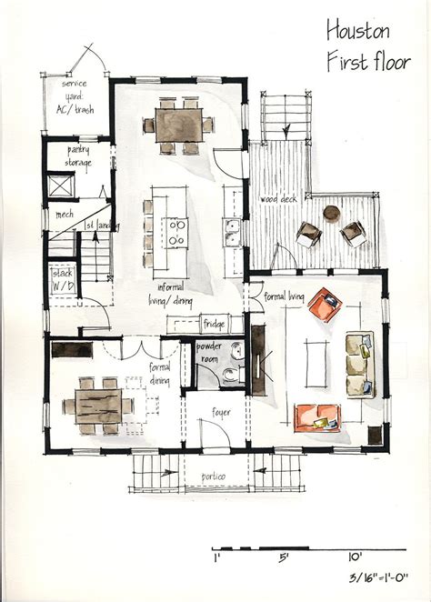 Real Estate Watercolor 2d Floor Plans Part 1 On Behance Interior