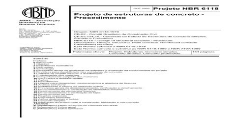 Projeto Nbr 6118 Projeto De Estruturas De Concreto · Projeto Nbr