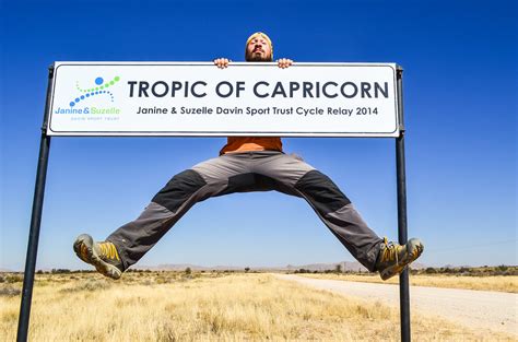 Tropic of capricorn, latitude about 23 degrees 27 minutes south of the terrestrial equator. Tropic of Capricorn - FreeWheely | Cycling Africa