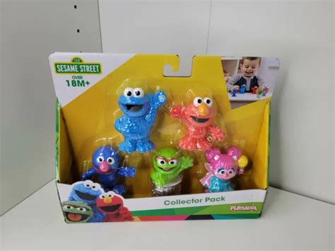 Sesame Street Playskool 5 Pack Figures Oscar Cookie Monster Grover Elmo