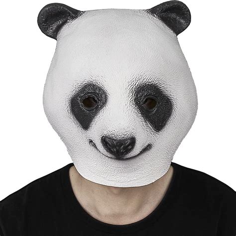 Novelty Latex Rubber Creepy Panda Head Mask Halloween Party