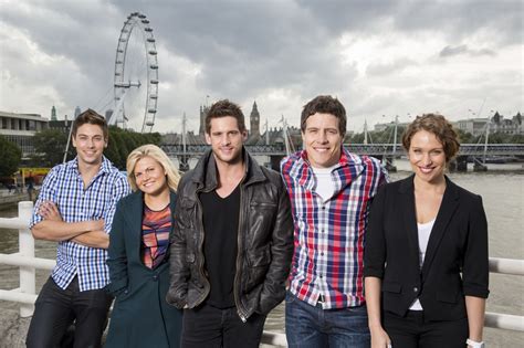 The Home And Away Cast Hit London Home And Away Photos Whats On Tv