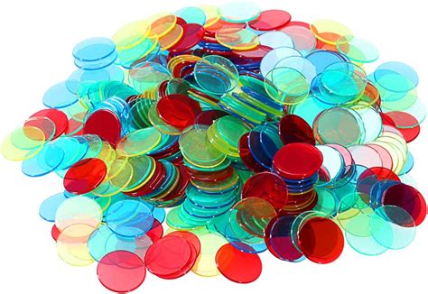Tomaibaby 400 Pieces 4 Colours 34 Inch Pro Plastic Magnetic Bingo
