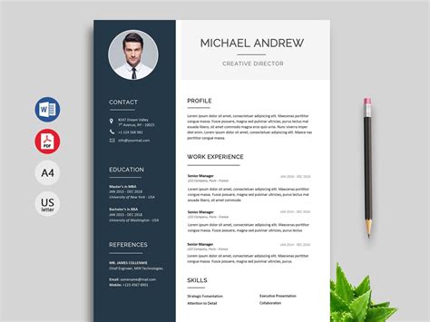 Microsoft word docx file software version: Modern Resume Template Free Download ~ Addictionary