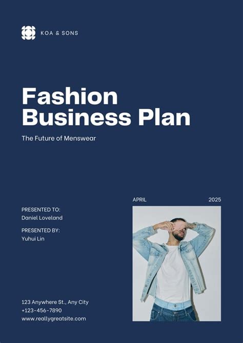 Free Custom Printable Clothing Business Plan Templates Canva