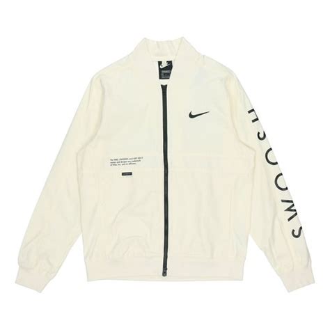 Nike Sportswear Swoosh Logo Print Sports Jacket White Dj5368 110