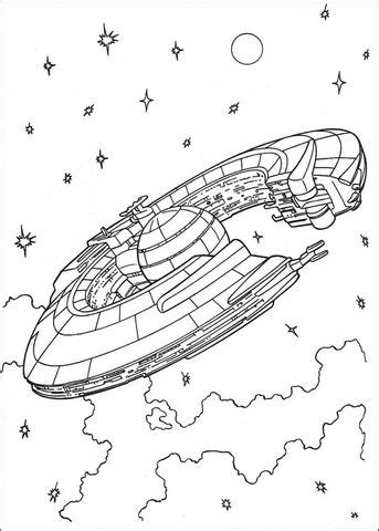 Trade federation battleship coloring page from The Phantom Menace