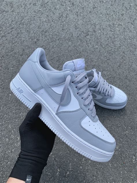 Nike Rare ️ Nike Air Force 1 Low Wolf Grey White Aq4134 101 Grailed