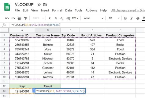 VLOOKUP in Google Sheets: an easy guide - IONOS