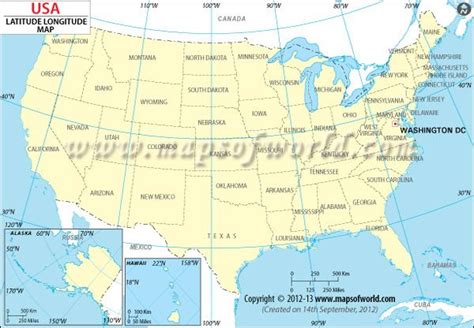 Map Of North America With Latitude And Longitude Lines Map Of Us
