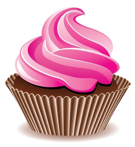 Pink Cupcake ⬇ Vector Image By © Dmstudio Vector Stock 6408254
