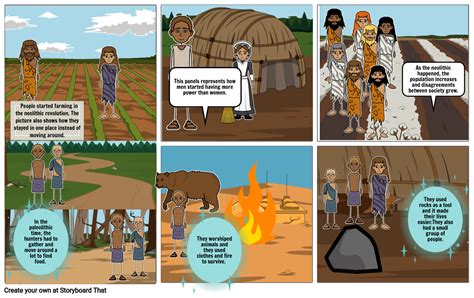 Paleolithicneolithic Comic Strip Assignment Storyboard