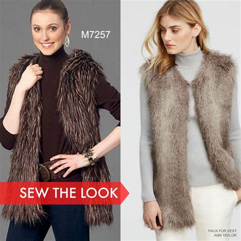 Misses Shrug Jacket Vest And Coat Vest Sewing Pattern Women Faux Fur Vest Fur Vest