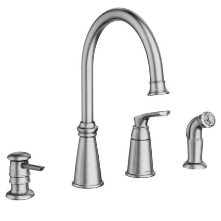 If you have a family so for their better health you automatic kitchen soap dispensers are best when you have small kids and old parents living with you, so for them and yourself auto soap dispensers. Moen 87044SRS Spot Resist Stainless Whitmore Single Handle ...